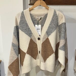 Barbour Women's Argyle Cardigan - Cream, Gray, Brown